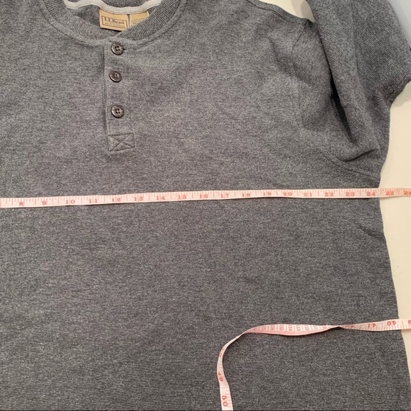 L.L. Bean Henley Men’s Size XXL-Tall Gray 3 Button Long Sleeve - Picture 7 of 8